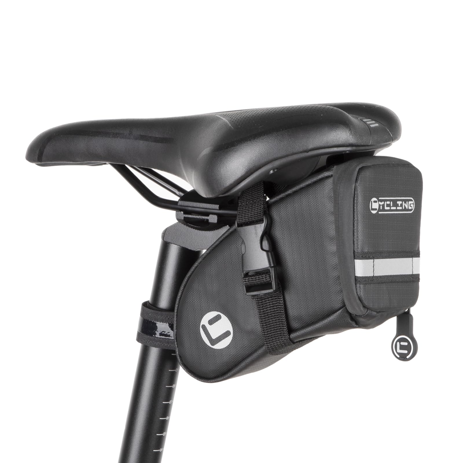 Compact Saddlebag with Water Water Reflective and Taillight Hanger for Easy Installation 0.8L Strap, Resistant, Repellent, Material, (Black)
Compact Saddlebag with Water Water Reflective and Taillight Hanger for Easy Installation 0.8L Strap, Resistant, Repellent, Material, (Black)