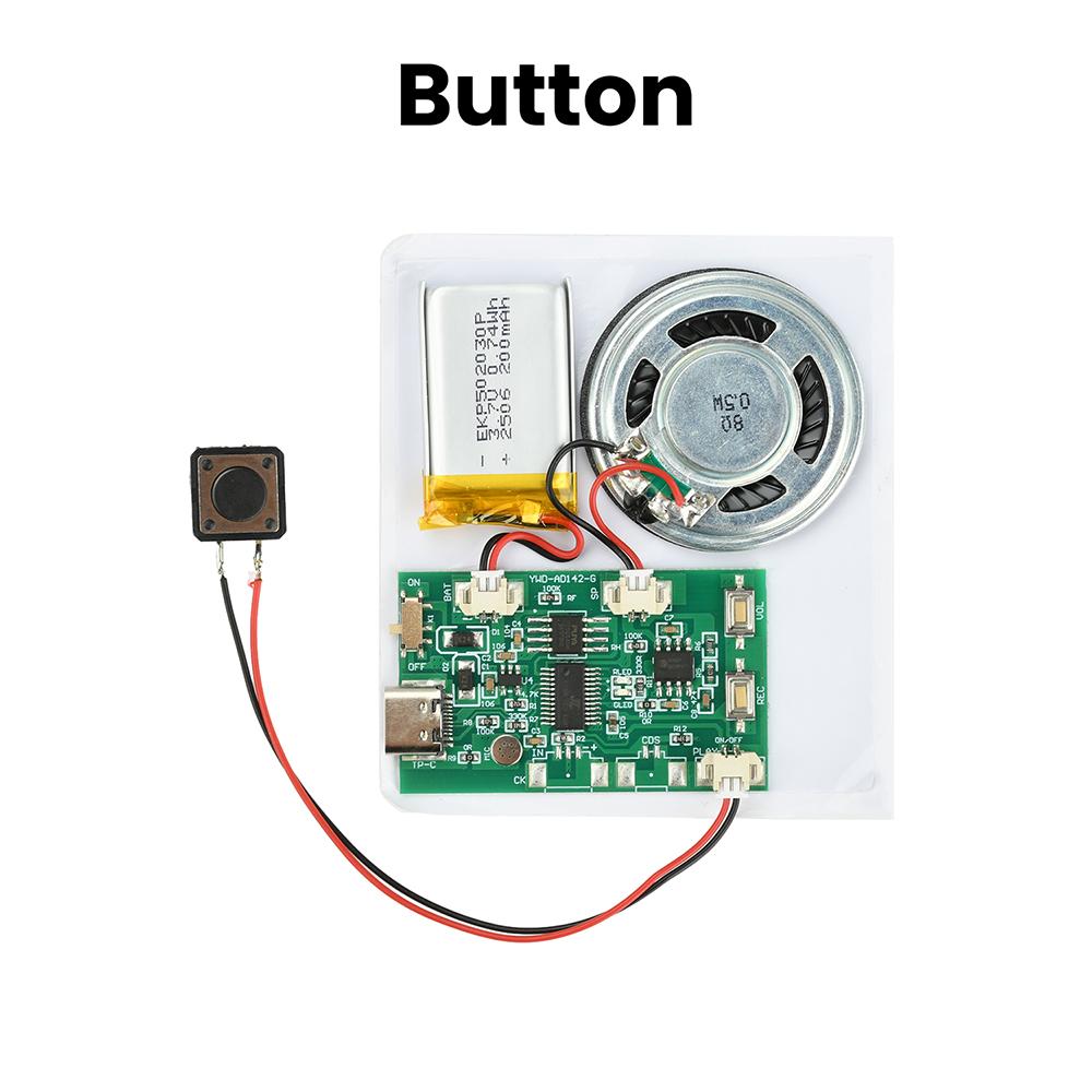 8M Type-C Audio Voice Recording Playback Module Sound Recorder Board for Greeting Cards 3D Books DIY Crafts
8M Type-C Audio Voice Recording Playback Module Sound Recorder Board for Greeting Cards 3D Books DIY Crafts