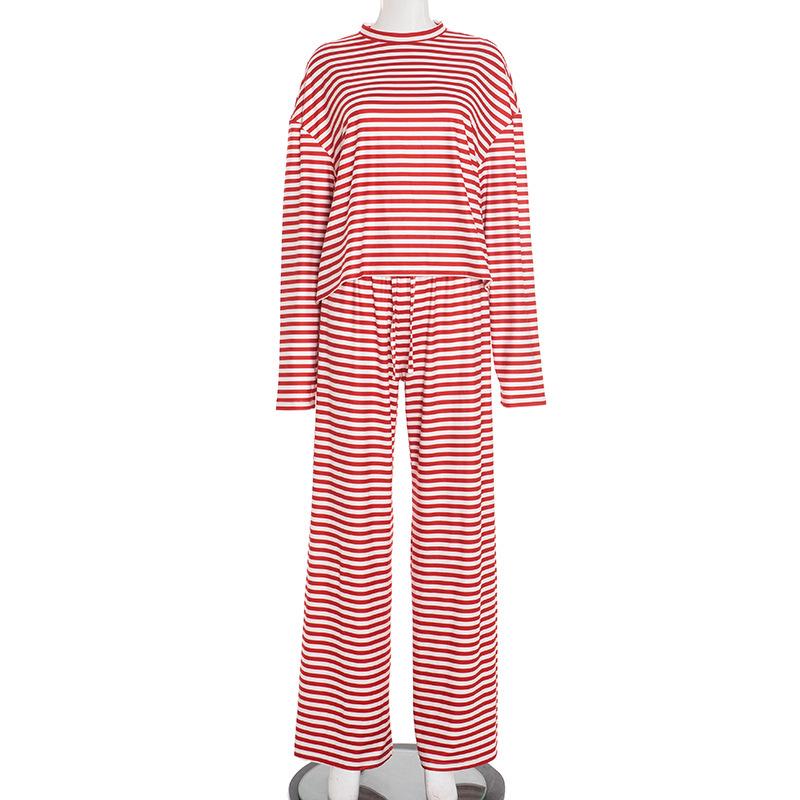 European Cross-Border Striped Round Neck T-shirt & Drawstring Pants Set Small
European Cross-Border Striped Round Neck T-shirt & Drawstring Pants Set Small