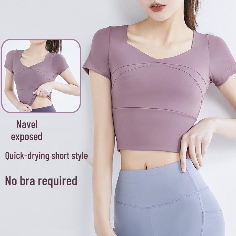 Women s Quick-Dry Short Sleeve Yoga Set with Crop Top, Leggings, and Chest Pads for Running and Fitness L
Women s Quick-Dry Short Sleeve Yoga Set with Crop Top, Leggings, and Chest Pads for Running and Fitness L