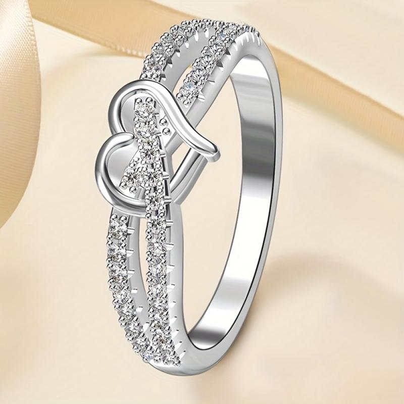 CAOSHI Temperament Sweet Heart Shape Ring for Women Copper Color/Gold Color Anniversary Zircon Gift Elegant Wedding Accessories 5
CAOSHI Temperament Sweet Heart Shape Ring for Women Copper Color/Gold Color Anniversary Zircon Gift Elegant Wedding Accessories 5