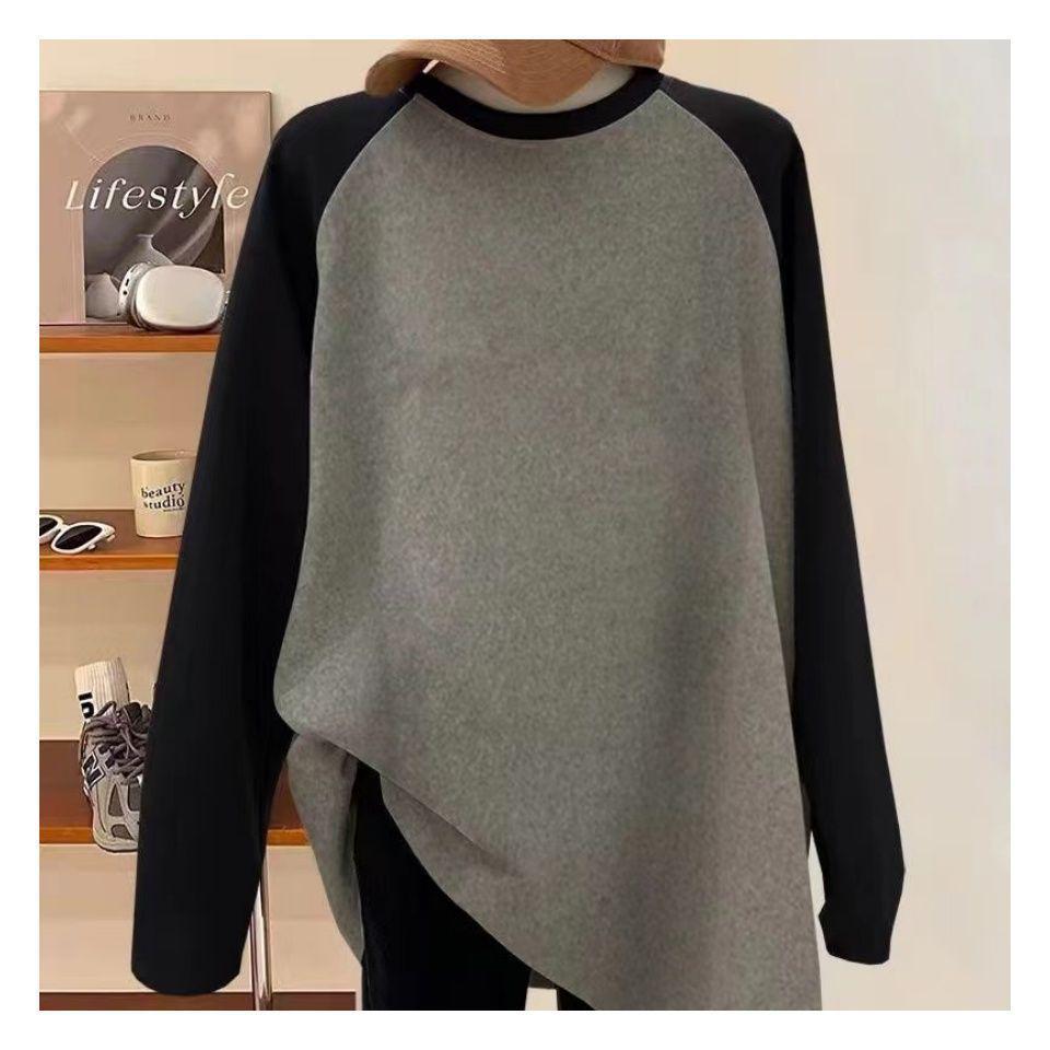 Women s Long Sleeve Plush Patchwork Round Neck Mid-Length Plus Velvet Shirt for Autumn and Winter M (80-100 jin)
Women s Long Sleeve Plush Patchwork Round Neck Mid-Length Plus Velvet Shirt for Autumn and Winter M (80-100 jin)