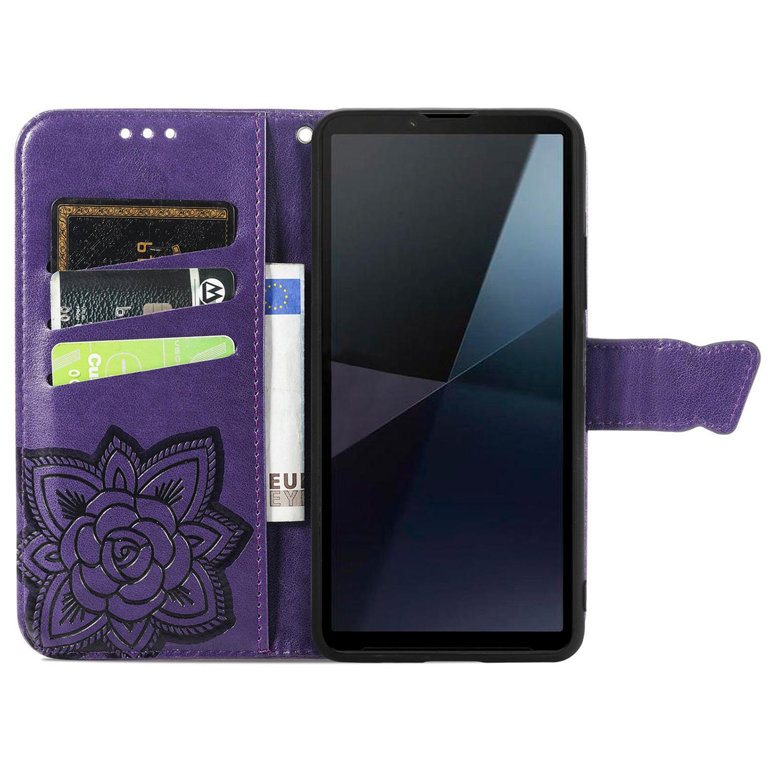 For Sony Xperia 10 VI Leather Case Wallet Card Slots Butterfly Imprinted Phone Cover Dark Purple
For Sony Xperia 10 VI Leather Case Wallet Card Slots Butterfly Imprinted Phone Cover Dark Purple