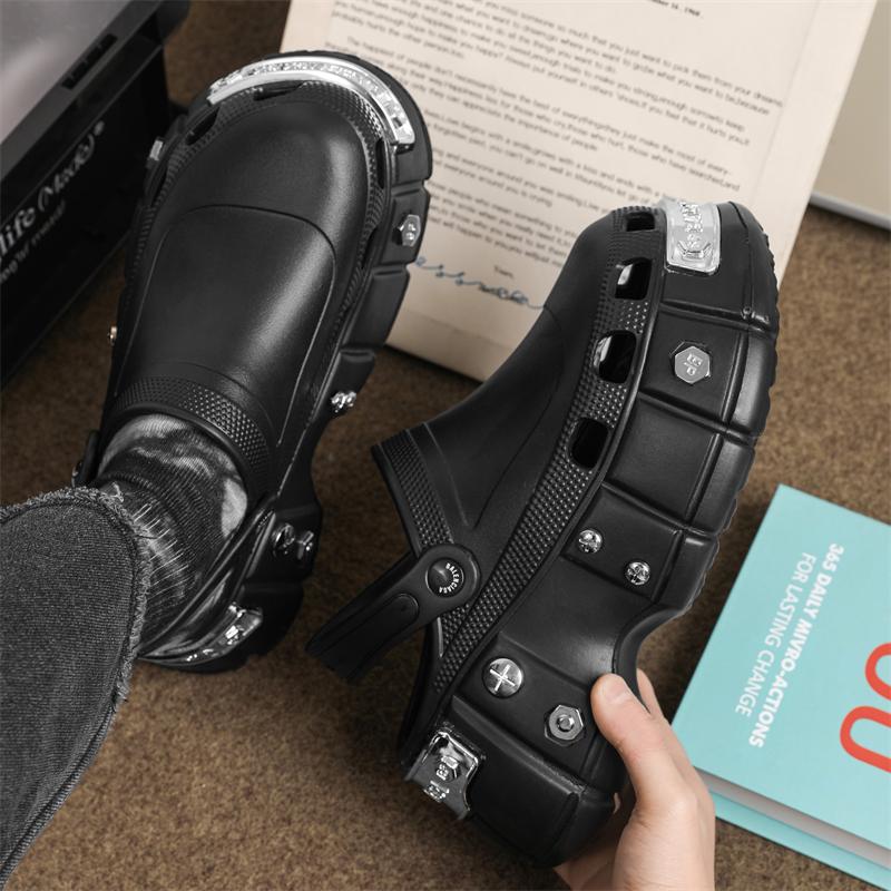 Летние женские/мужские шлепанцы из ЭВА на толстой подошве, садовая обувь на толстой металлической подошве 44-45 чёрный
Летние женские/мужские шлепанцы из ЭВА на толстой подошве, садовая обувь на толстой металлической подошве 44-45 чёрный