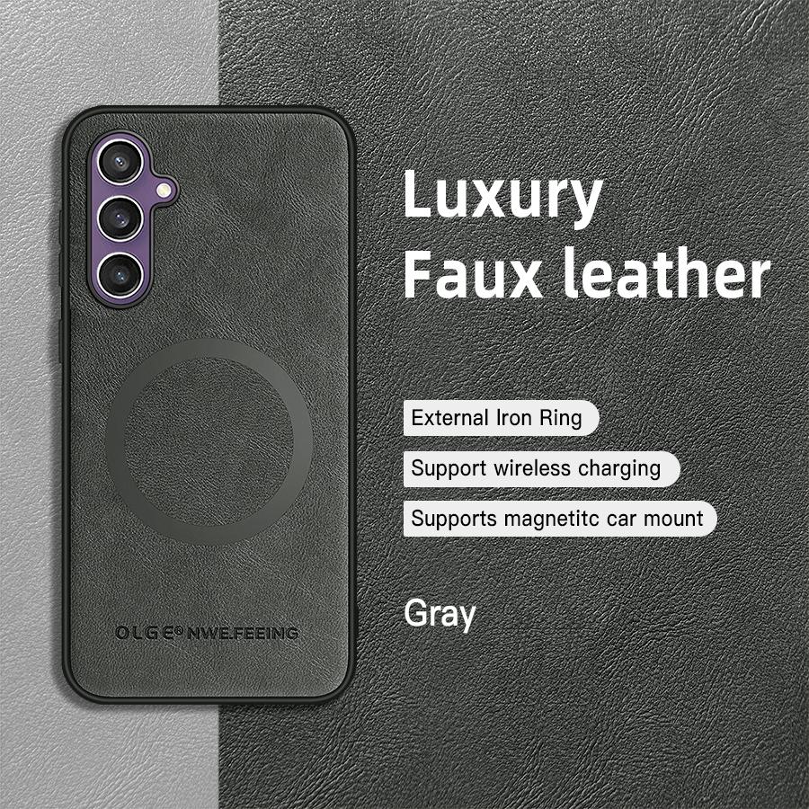 Fuax Leather for Magsafe Wireless Charging Phone Case for Samsung Galaxy S25 Plus S23 S24 FE S22 S21 S20 Note 10 20 Ultra Cover For Samsung Galaxy S21
Fuax Leather for Magsafe Wireless Charging Phone Case for Samsung Galaxy S25 Plus S23 S24 FE S22 S21 S20 Note 10 20 Ultra Cover For Samsung Galaxy S21
