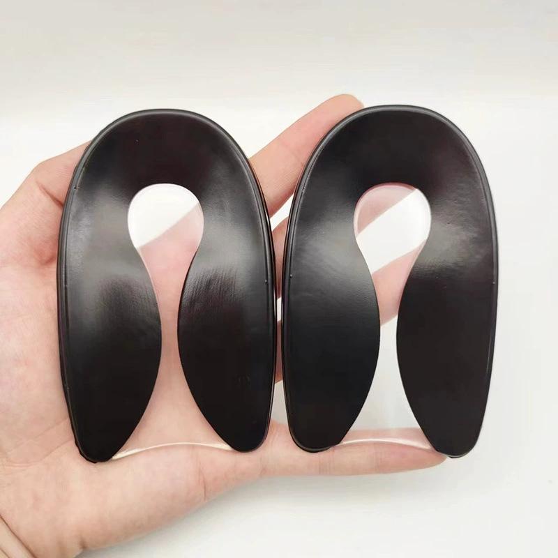 Силиконовая U-образная подушечка под пятку для снятия воспаления L:39-45 чёрный