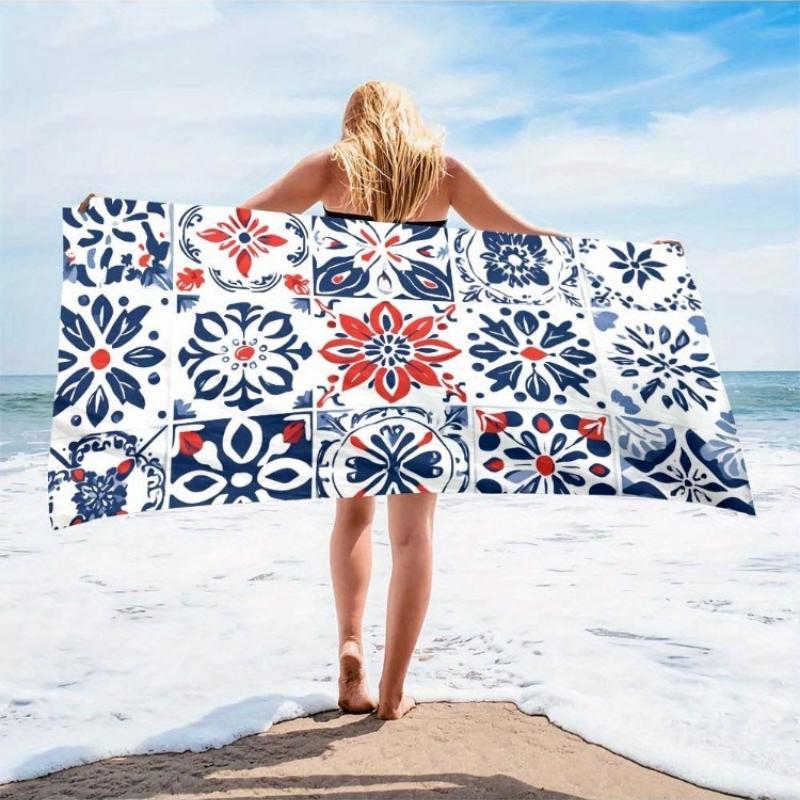 1pc White Colorful Floral Microfiber Beach Scarf - Lightweight Quick-Dry Sand-Free Towel for Summer Sunbathing,Travel & Poolside W40*H60(CM)
1pc White Colorful Floral Microfiber Beach Scarf - Lightweight Quick-Dry Sand-Free Towel for Summer Sunbathing,Travel & Poolside W40*H60(CM)