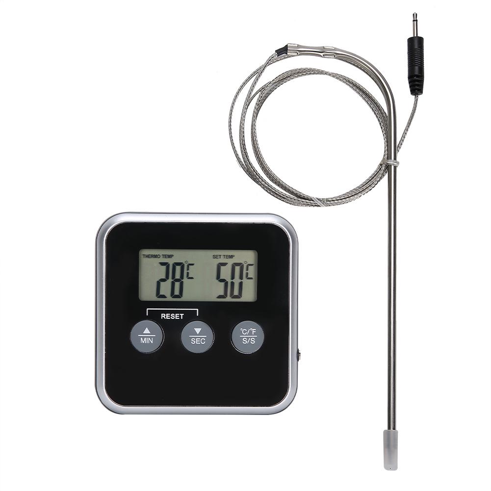 Digital Meat Thermometer Food Thermometer with Timer for Oven BBQ Grill Kitchen Cooking
Digital Meat Thermometer Food Thermometer with Timer for Oven BBQ Grill Kitchen Cooking