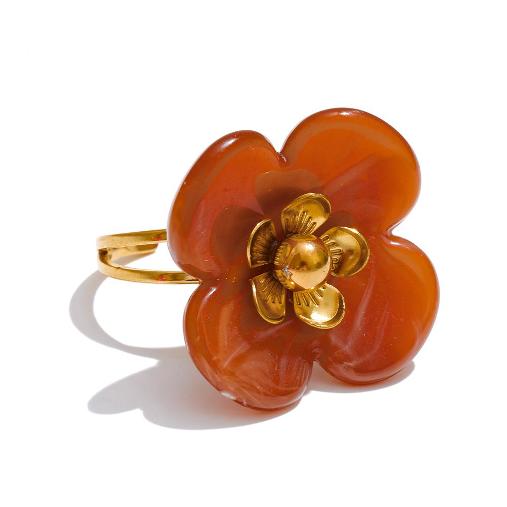 Yhpup New Y2K Stainless Steel Resin Flower Adjustable Ring 18K PVD Golden Plated Young Fashion Finger Jewelry Women Wholesale resizable
Yhpup New Y2K Stainless Steel Resin Flower Adjustable Ring 18K PVD Golden Plated Young Fashion Finger Jewelry Women Wholesale resizable