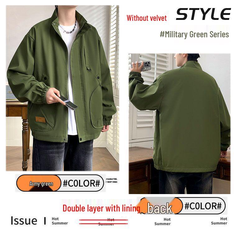 Men s Trendy Windproof Stand Collar Jacket - Spring & Autumn Fashion M (90-110 jin)
Men s Trendy Windproof Stand Collar Jacket - Spring & Autumn Fashion M (90-110 jin)