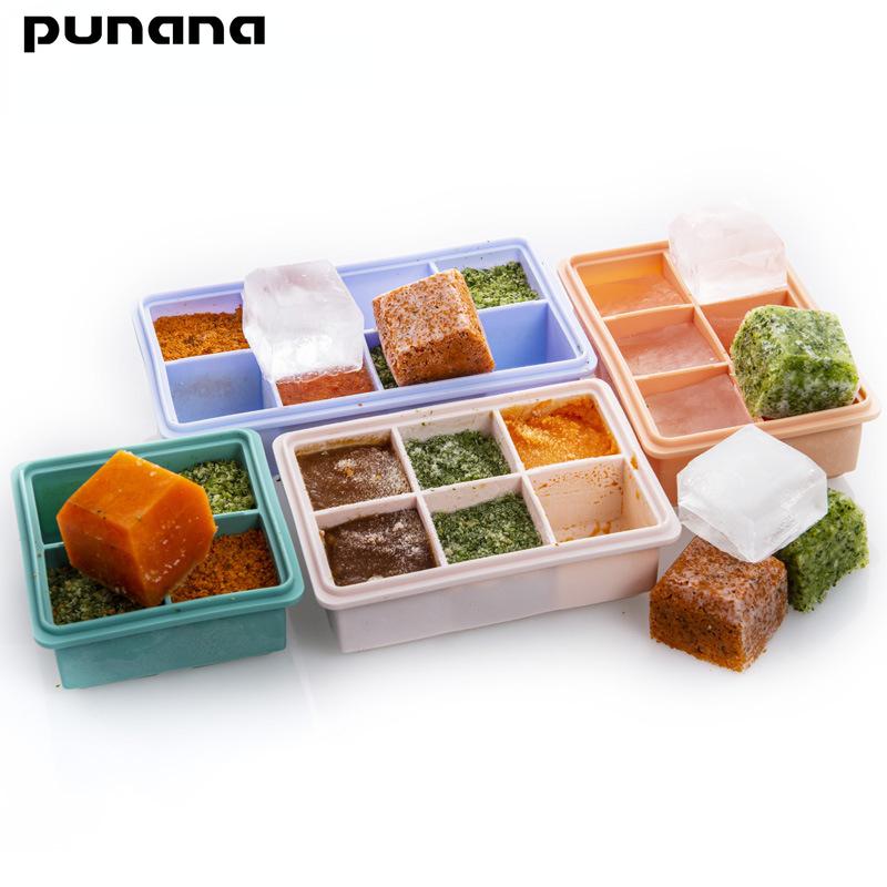 Punana 4, 6, 8, силиконовая форма для льда и крышка, простой и безопасный контейнер для хранения детского питания, не содержащий BPA - FDA
Punana 4, 6, 8, силиконовая форма для льда и крышка, простой и безопасный контейнер для хранения детского питания, не содержащий BPA - FDA