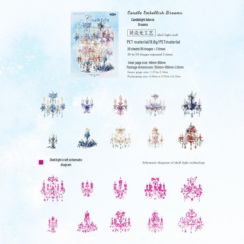 European Style Dream Series: Sugar Poem Ice Crystal Stickers - 20 Sheets for Journals, Scenery, and Decoration
European Style Dream Series: Sugar Poem Ice Crystal Stickers - 20 Sheets for Journals, Scenery, and Decoration