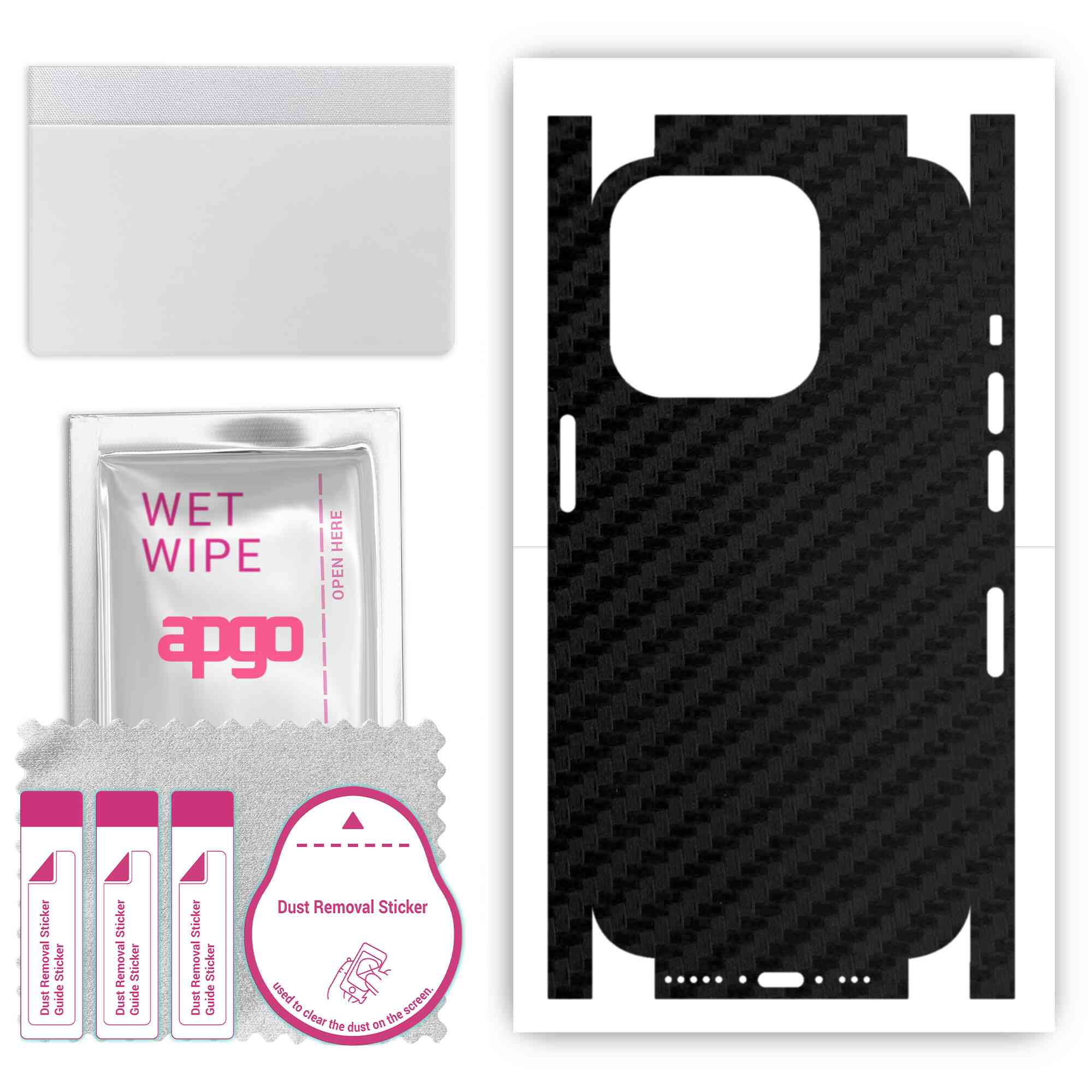 Apgo Protective Skin Sticker for the back+sides compatible with Apple iPhone 15 Pro Max, Full Wrap Film, Foil, Vinyl - Pattern Carbon Black
Apgo Protective Skin Sticker for the back+sides compatible with Apple iPhone 15 Pro Max, Full Wrap Film, Foil, Vinyl - Pattern Carbon Black