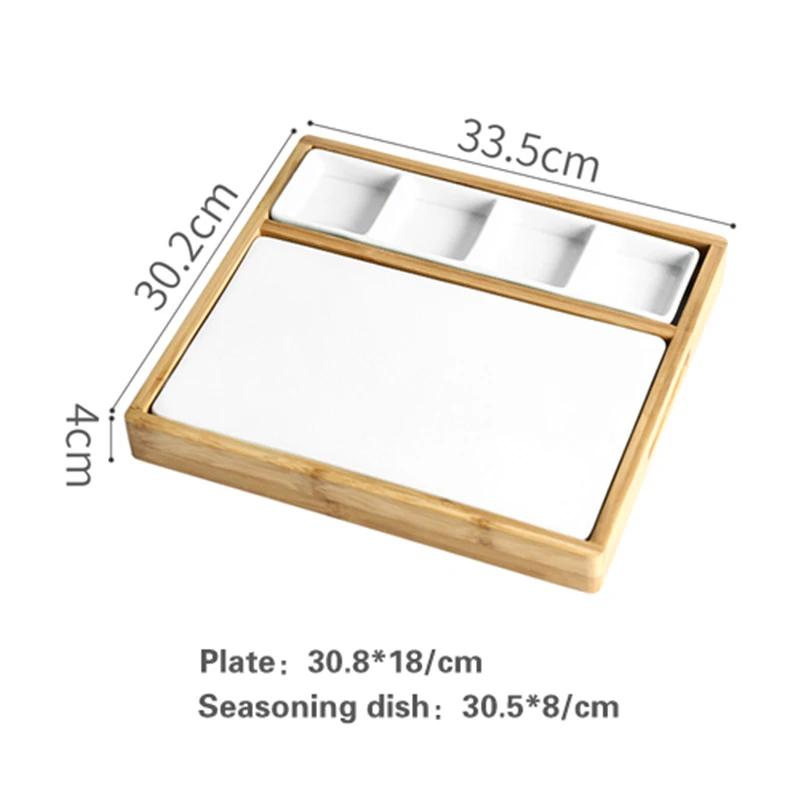 Featured creative disc Bamboo wood ceramic plate Peking Duck plate Special dishes Restaurant mood tableware Ceramic plate
Featured creative disc Bamboo wood ceramic plate Peking Duck plate Special dishes Restaurant mood tableware Ceramic plate