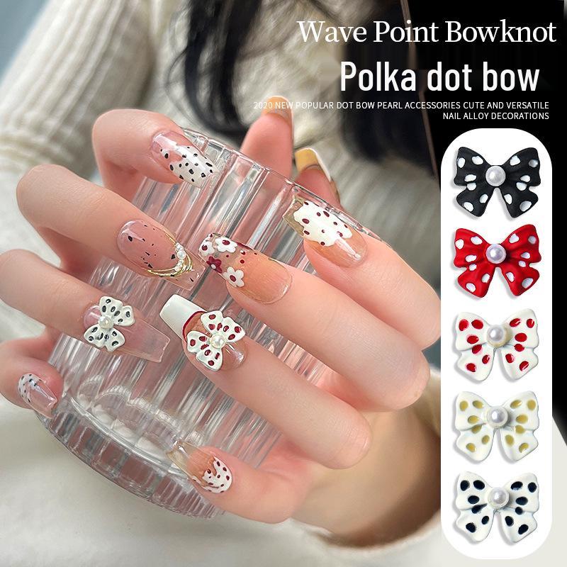 Japanese Nail Art Influencer s Polka Dot Bow and Pearl Nail Decorations - Cute Versatile Alloy Set (2 Pieces).
Japanese Nail Art Influencer s Polka Dot Bow and Pearl Nail Decorations - Cute Versatile Alloy Set (2 Pieces).