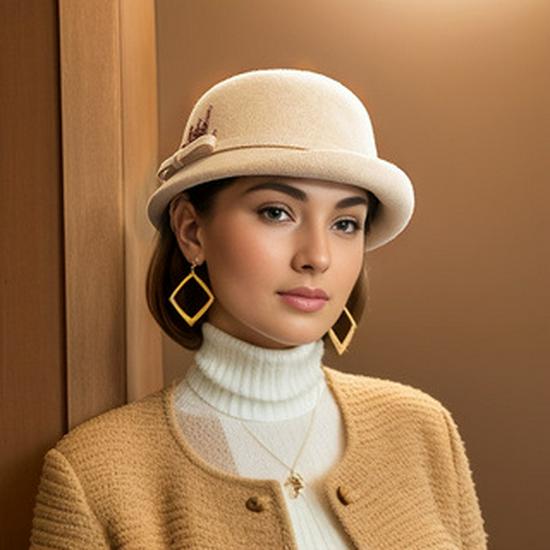 Warm Wool Felt Bucket Fedora - Autumn/Winter Windproof Hat for Women One Size for Adults (Adjustable 56-57.5cm)
Warm Wool Felt Bucket Fedora - Autumn/Winter Windproof Hat for Women One Size for Adults (Adjustable 56-57.5cm)