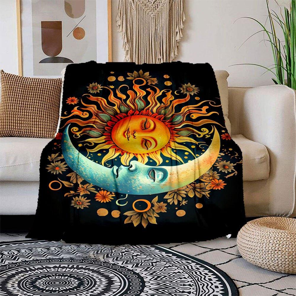Sun & Moon Harmony Art Print - Celestial Floral Decor Blanket Flannel Throw Blanket for Sofa, Bed, Travel, Camping, Office, Couch, Chair, A 150x180cm
Sun & Moon Harmony Art Print - Celestial Floral Decor Blanket Flannel Throw Blanket for Sofa, Bed, Travel, Camping, Office, Couch, Chair, A 150x180cm
