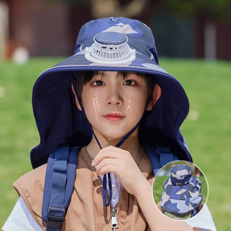 Children s hat summer eaves shawl bucket hat solar fan sun hat boys and girls outdoor sun hat
Children s hat summer eaves shawl bucket hat solar fan sun hat boys and girls outdoor sun hat