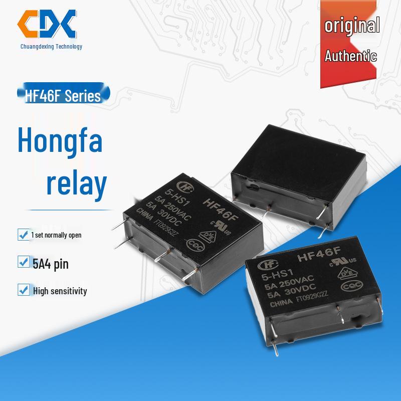 Серія реле Hongfa HF46F: Зазвичай розімкнений, 4 контакти, 5А (Моделі: HF46F/12-HS1, HF46F/5-HS1, HF46F/24-HS1) 5V Relay
Серія реле Hongfa HF46F: Зазвичай розімкнений, 4 контакти, 5А (Моделі: HF46F/12-HS1, HF46F/5-HS1, HF46F/24-HS1) 5V Relay