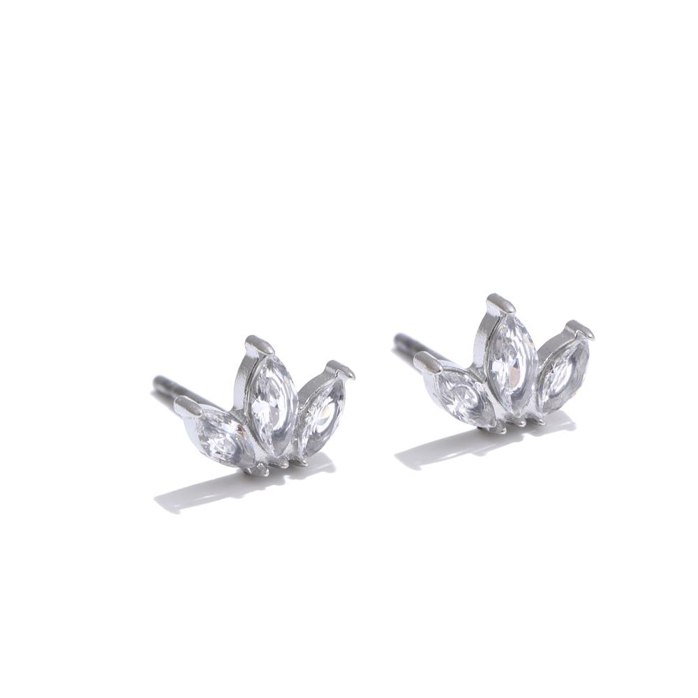 Yhpup Korean Style Cubic Zirconia Flower Small Stud Earrings Waterproof Daily Chic Shiny Stainless Steel Fashion Ear Jewelry
Yhpup Korean Style Cubic Zirconia Flower Small Stud Earrings Waterproof Daily Chic Shiny Stainless Steel Fashion Ear Jewelry
