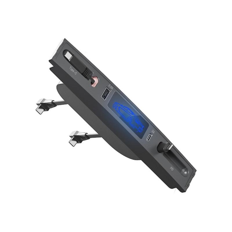 27W Output Car Center Console Dock Including Auto Retract Cable Fast Charging USB Hub For Electric Vehicle
27W Output Car Center Console Dock Including Auto Retract Cable Fast Charging USB Hub For Electric Vehicle