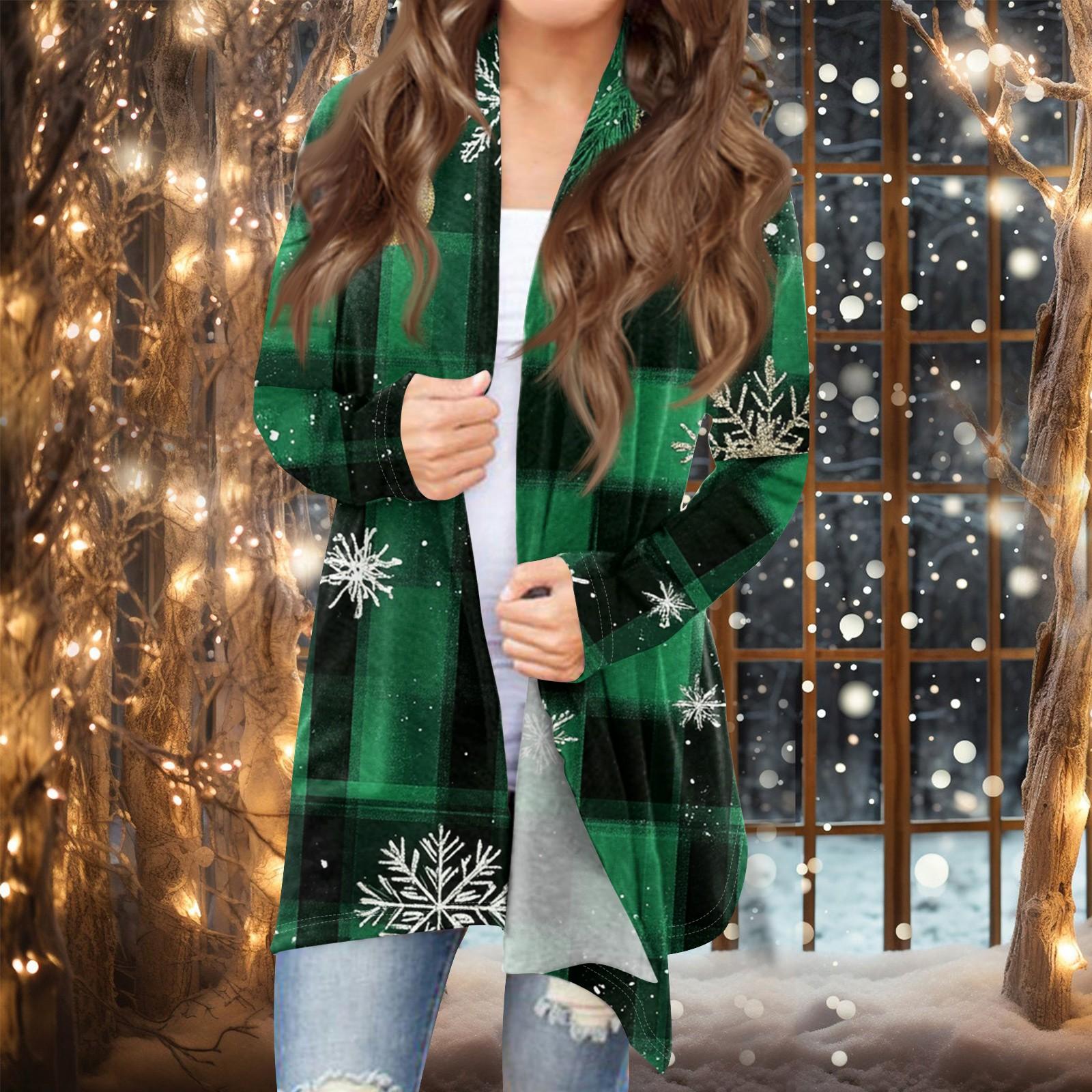Женская мода, повседневный рождественский принт, кардиган средней длины, куртка, пальто XXXXXL зелёный
Женская мода, повседневный рождественский принт, кардиган средней длины, куртка, пальто XXXXXL зелёный