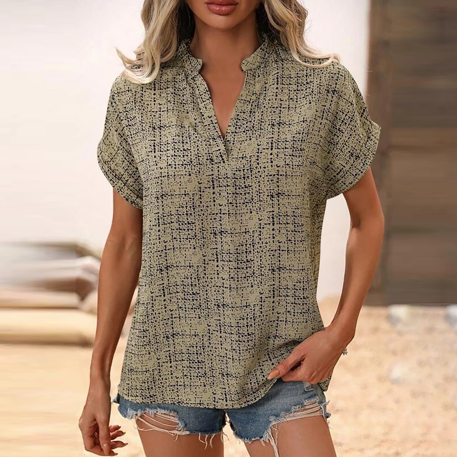 Новая летняя рубашка, модная женская рубашка с короткими рукавами и v-образным вырезом с принтом XL хаки
Новая летняя рубашка, модная женская рубашка с короткими рукавами и v-образным вырезом с принтом XL хаки