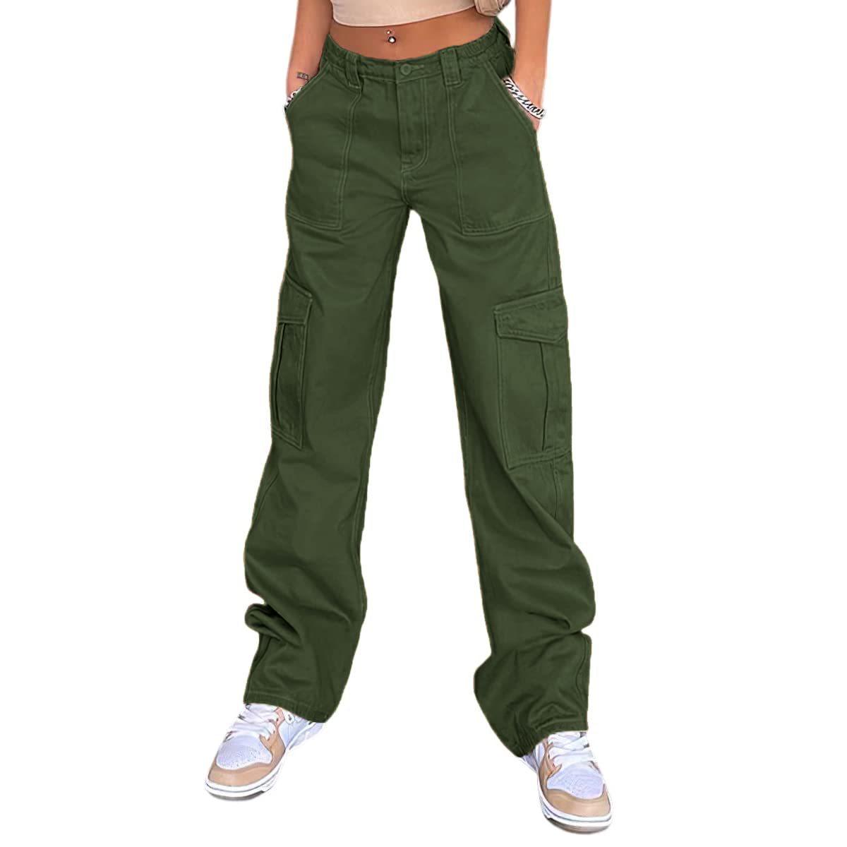 European & American Slim High Waist Women s Multi-Pocket Cargo Pants XXL зелений
European & American Slim High Waist Women s Multi-Pocket Cargo Pants XXL зелений