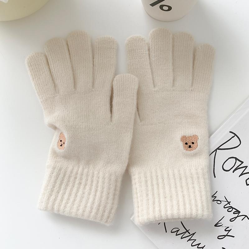 Full Finger Gloves Outdoor Windproof Cute Bear Knitted Gloves Sweet Touch Screen Mittens Solid Color Winter Warm Women s Gloves белый
Full Finger Gloves Outdoor Windproof Cute Bear Knitted Gloves Sweet Touch Screen Mittens Solid Color Winter Warm Women s Gloves белый