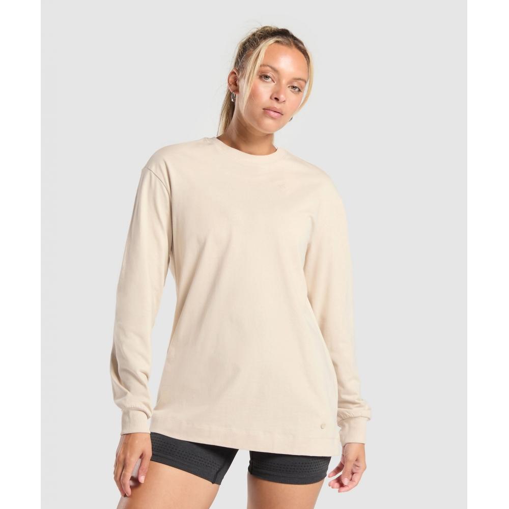 Хлопковый свободный топ Gymshark с длинными рукавами, кремово-бежевый, B5a1s Wcmz XS
Хлопковый свободный топ Gymshark с длинными рукавами, кремово-бежевый, B5a1s Wcmz XS