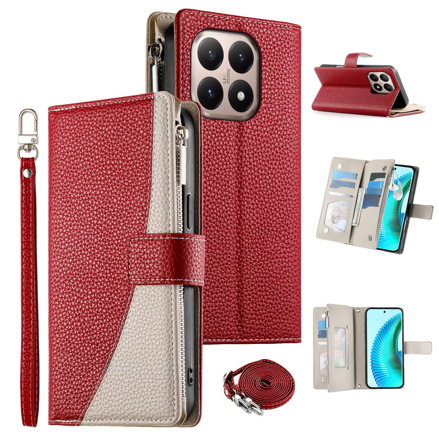 For Xiaomi 15T Case Zipper Wallet Color Splicing Leather Flip Phone Cover with Straps
For Xiaomi 15T Case Zipper Wallet Color Splicing Leather Flip Phone Cover with Straps