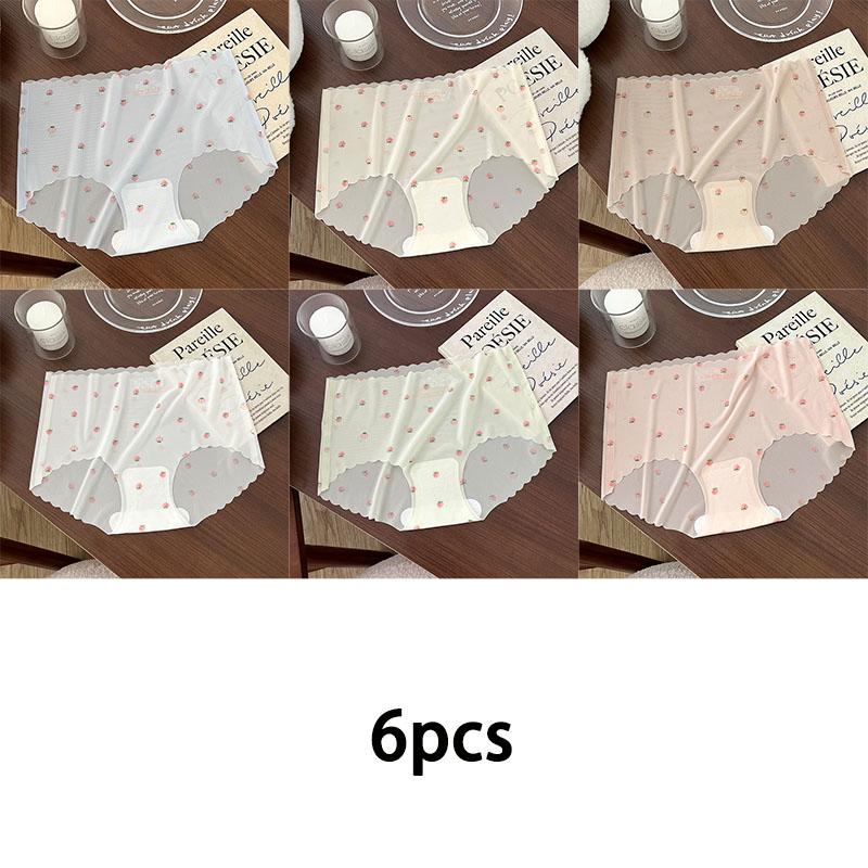 6 шт. трусиков Ice Silk со средней талией для женщин с цветочными деталями, удобные, приятные на ощупь, приятные для кожи и бесшовные треугольные трусы XL
6 шт. трусиков Ice Silk со средней талией для женщин с цветочными деталями, удобные, приятные на ощупь, приятные для кожи и бесшовные треугольные трусы XL