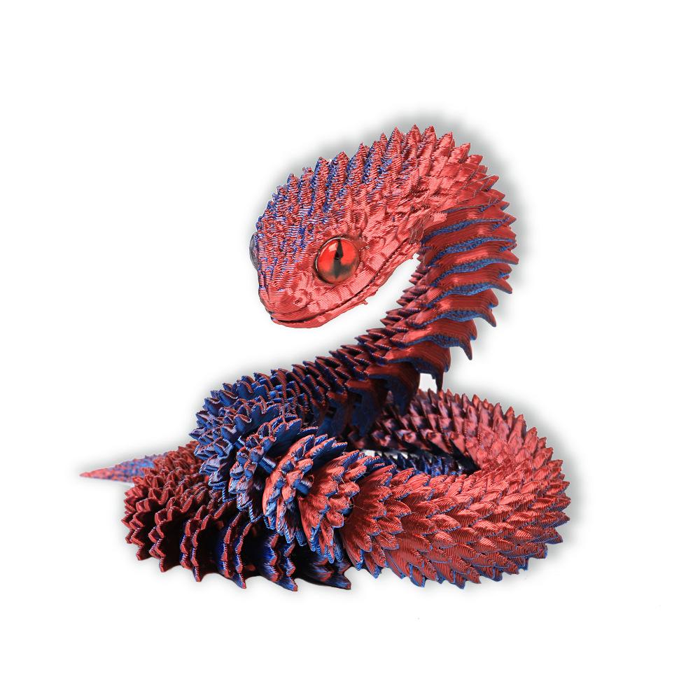 3D Printed Snake Articulated Simulation Snake Stress Relief Toy Realistic Snake Fidget Toy Desktop Ornament Crafts Children Toys (As shown-33020)-
3D Printed Snake Articulated Simulation Snake Stress Relief Toy Realistic Snake Fidget Toy Desktop Ornament Crafts Children Toys (As shown-33020)-