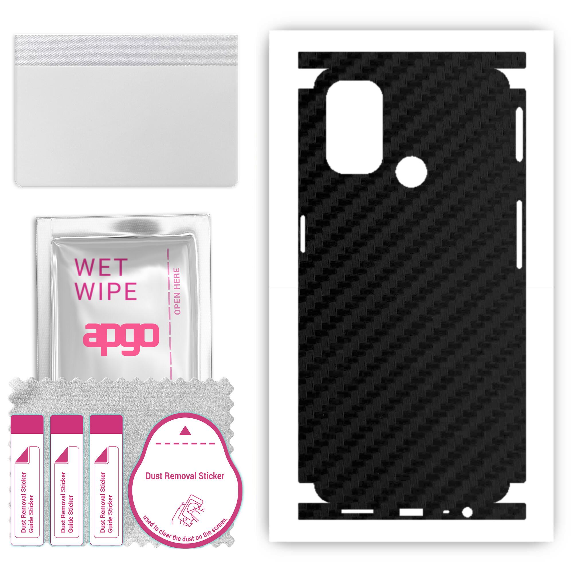 apgo Protective Skin Sticker for the back+sides compatible with Oppo A53, Full Wrap Film, Foil, Vinyl - Pattern Carbon Black
apgo Protective Skin Sticker for the back+sides compatible with Oppo A53, Full Wrap Film, Foil, Vinyl - Pattern Carbon Black