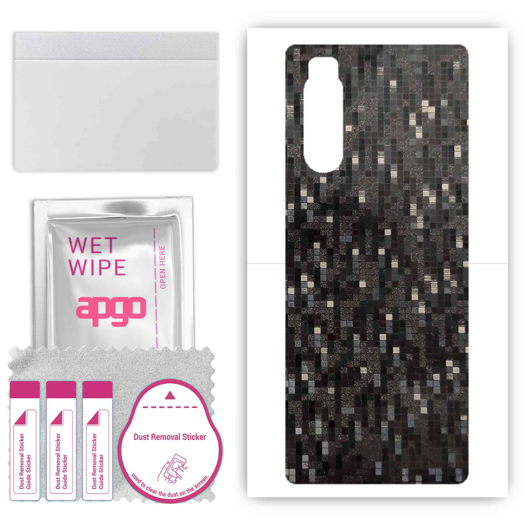 apgo Protective Skin Sticker for the back compatible with Sony Xperia 5, Wrap Film, Foil, Vinyl - Pattern Carbon Black Pixel
apgo Protective Skin Sticker for the back compatible with Sony Xperia 5, Wrap Film, Foil, Vinyl - Pattern Carbon Black Pixel