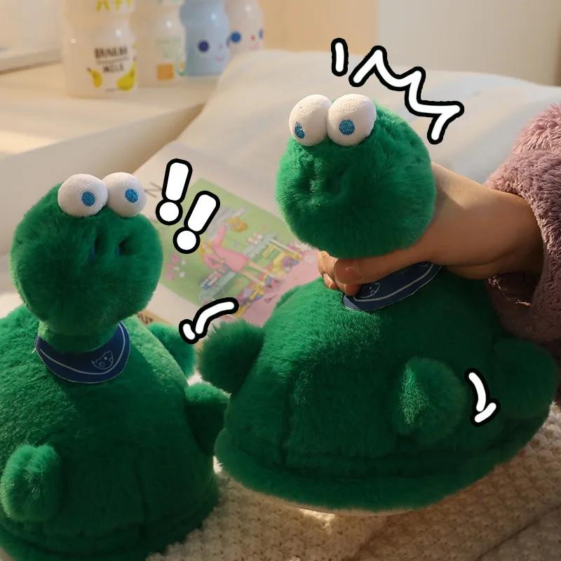 fashion Cute Cartoon Dinosaur Fluffy Slippers For Women Winter Warm Shoes Anti-slip Soft Plush Girls Indoor Home Floor Cotton Slides
fashion Cute Cartoon Dinosaur Fluffy Slippers For Women Winter Warm Shoes Anti-slip Soft Plush Girls Indoor Home Floor Cotton Slides