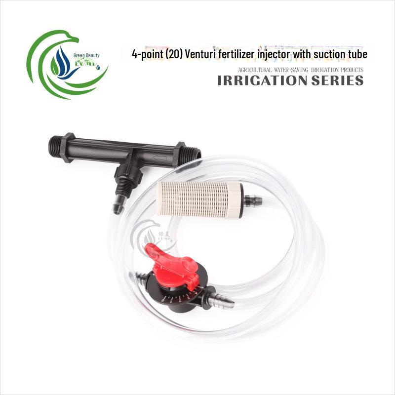 4 Points Venturi Fertilizer Applicator with 1/2 Inch Micro-Spray Drip Irrigation for Integrated Water and Fertilizer Use
4 Points Venturi Fertilizer Applicator with 1/2 Inch Micro-Spray Drip Irrigation for Integrated Water and Fertilizer Use