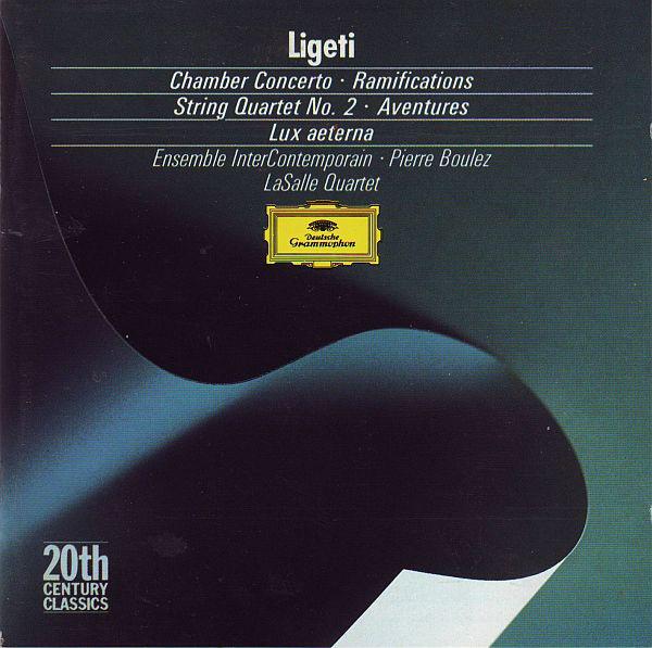 CD GYRGY LIGETI - ENSEMBLE INTERCONTE - Chamber Concerto / Ramifications / 4232442 Deutsche Grammo 1988 Germany Classical Used
CD GYRGY LIGETI - ENSEMBLE INTERCONTE - Chamber Concerto / Ramifications / 4232442 Deutsche Grammo 1988 Germany Classical Used