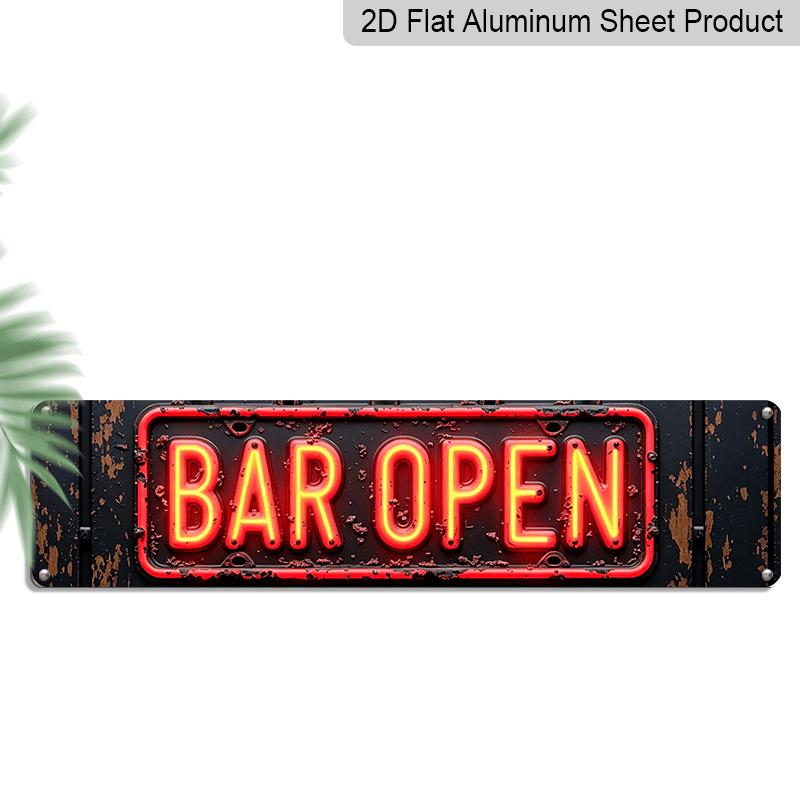 2D Flat, Neon Signboard Vintage Aluminium Decorative Sign Featuring Illuminated Bar Open Text Patterns Suitable for Bars Restaurants Lounges and 40cm x 10cm
2D Flat, Neon Signboard Vintage Aluminium Decorative Sign Featuring Illuminated Bar Open Text Patterns Suitable for Bars Restaurants Lounges and 40cm x 10cm