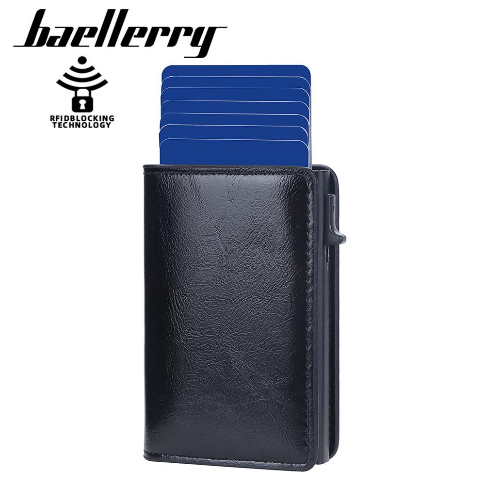 Baellerry RFID антимагнитный алюминиевый чехол с боковым нажатием и кожаным масляным воском для мужчин
Baellerry RFID антимагнитный алюминиевый чехол с боковым нажатием и кожаным масляным воском для мужчин