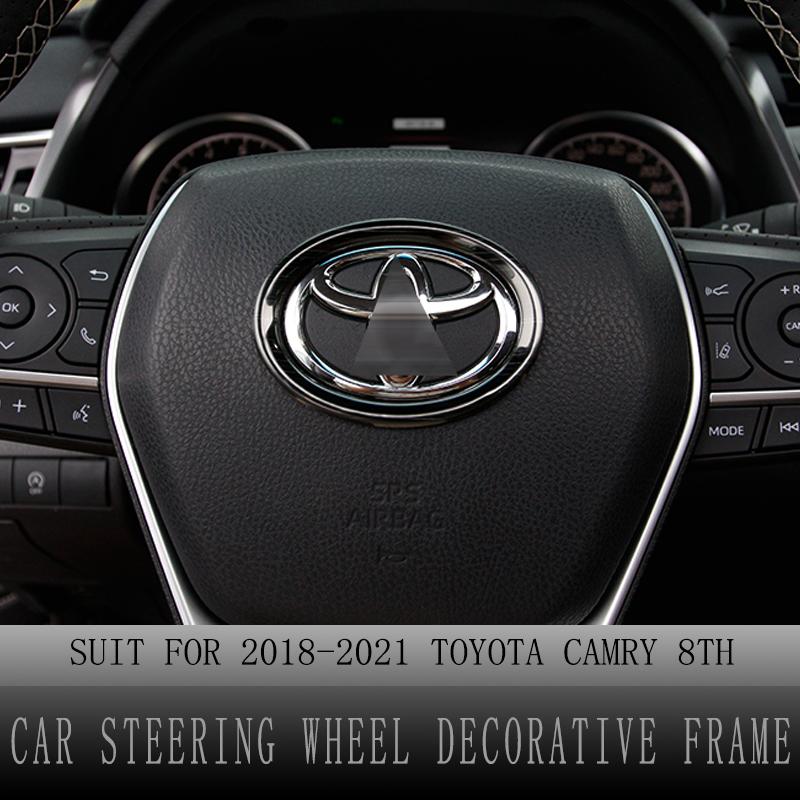 Автомобильный чехол на рулевое колесо для Toyota Camry 8th 2018 Логотип декоративной рамы рулевого колеса салона автомобиля
Автомобильный чехол на рулевое колесо для Toyota Camry 8th 2018 Логотип декоративной рамы рулевого колеса салона автомобиля