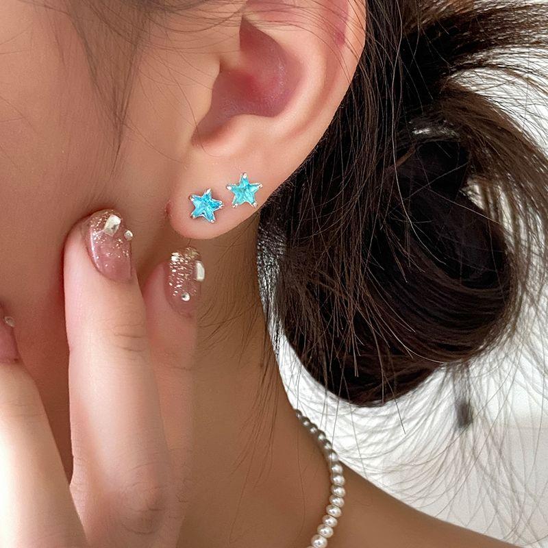 Pink Daily Blue Zircon Five-Pointed Star 925 Sterling Silver Stud Earrings for Women XINGX Summer Starfish Ear Bone Stud Earrings Pair of Blue star stud earrings
Pink Daily Blue Zircon Five-Pointed Star 925 Sterling Silver Stud Earrings for Women XINGX Summer Starfish Ear Bone Stud Earrings Pair of Blue star stud earrings