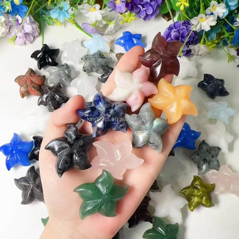Natural Crystal Starfish Carving: Small Mineral Specimen Home Decor Handcrafted Figurine
Natural Crystal Starfish Carving: Small Mineral Specimen Home Decor Handcrafted Figurine