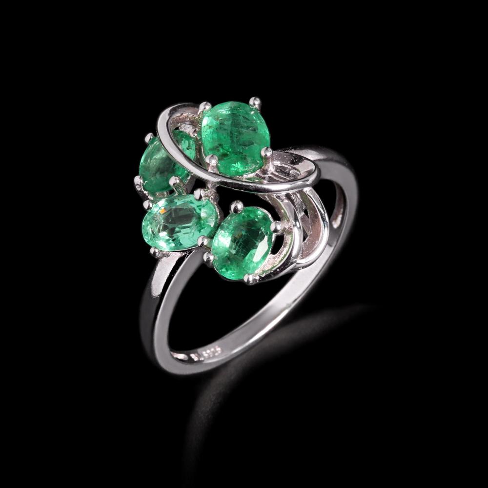 S925 silver Ring Natural Emerald gemstone Leaf Style Fancy design fine jewelry for women s Anniversary and Engagement gift US RING SIZE:9# зелений
S925 silver Ring Natural Emerald gemstone Leaf Style Fancy design fine jewelry for women s Anniversary and Engagement gift US RING SIZE:9# зелений