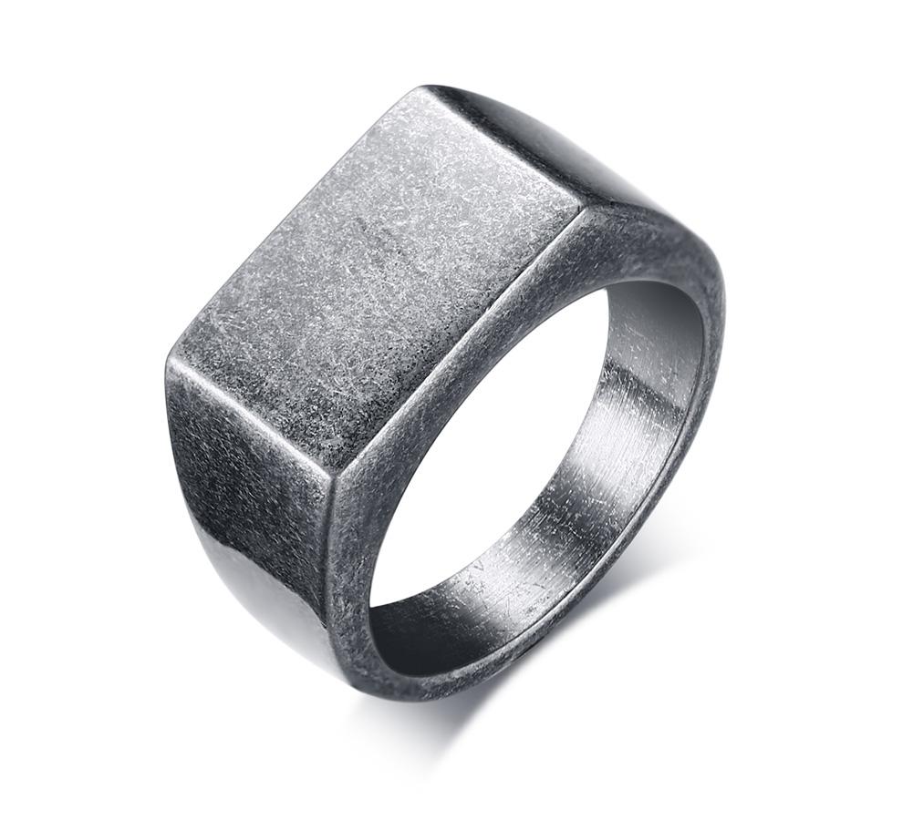 Retro Grey Rectangle Ring for Men Boys,Oxide Silver Color Stamp Rring Thumb Ring Chunky Ring,Stainless Steel Ring Gifts 8
Retro Grey Rectangle Ring for Men Boys,Oxide Silver Color Stamp Rring Thumb Ring Chunky Ring,Stainless Steel Ring Gifts 8