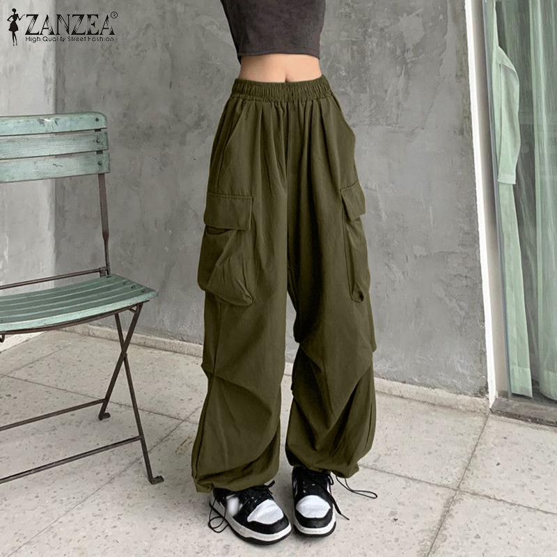 ZANZEA Женские широкие брюки с карманами
ZANZEA Женские широкие брюки с карманами