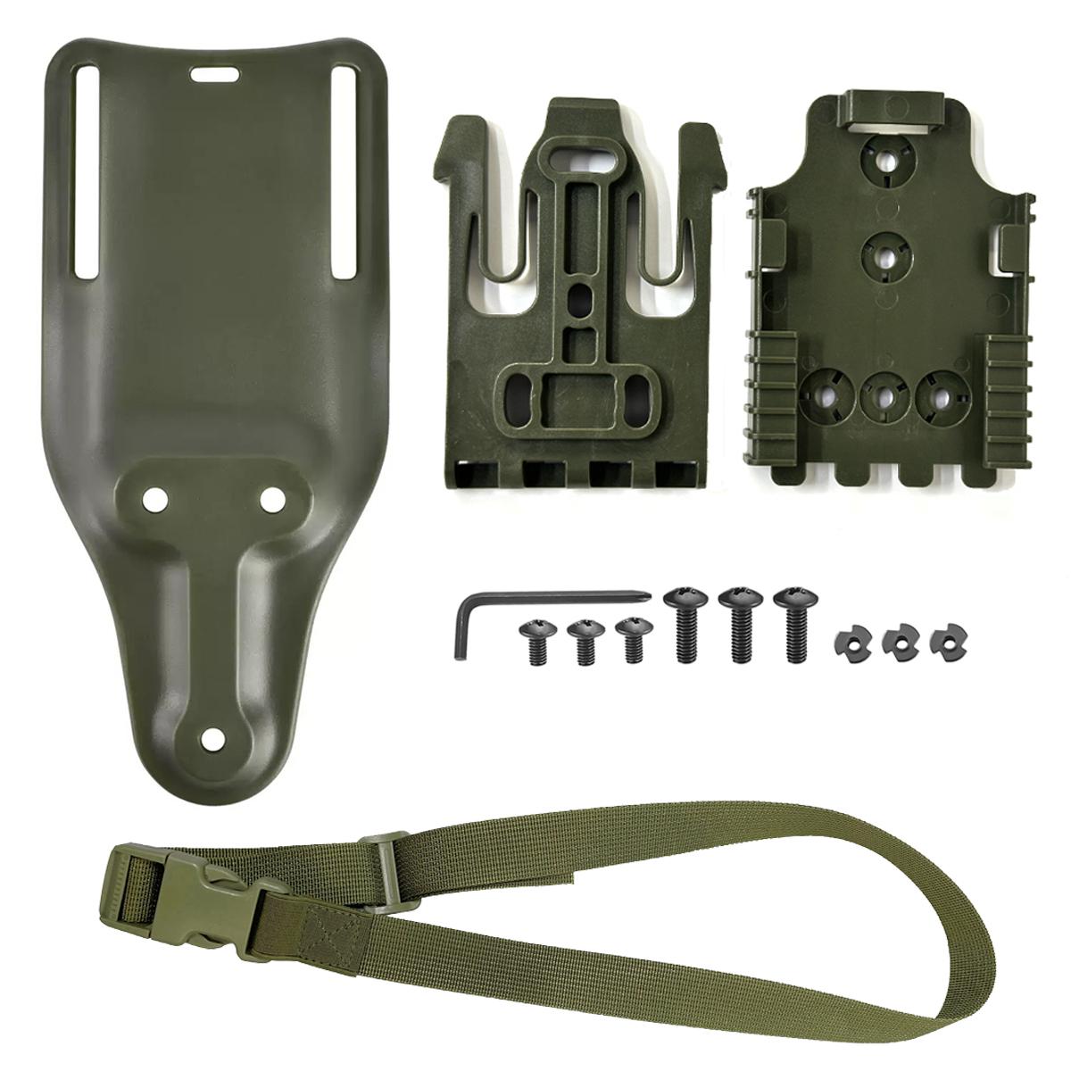 Quick Locking System Kit, with Holster Thigh Straps, Low-Ride Leg Belt Loop Platform, QLS 22 19 Adapter Base,Holster Accessory
Quick Locking System Kit, with Holster Thigh Straps, Low-Ride Leg Belt Loop Platform, QLS 22 19 Adapter Base,Holster Accessory