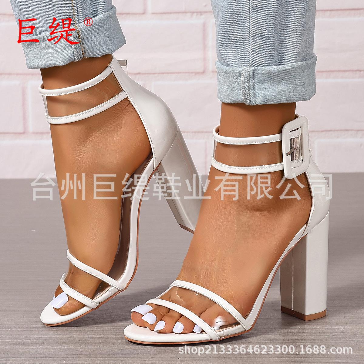 Нові круглі головки модні великі туфлі на високих підборах жіноче взуття з пряжкою жіночі сандалі US code 11
Нові круглі головки модні великі туфлі на високих підборах жіноче взуття з пряжкою жіночі сандалі US code 11