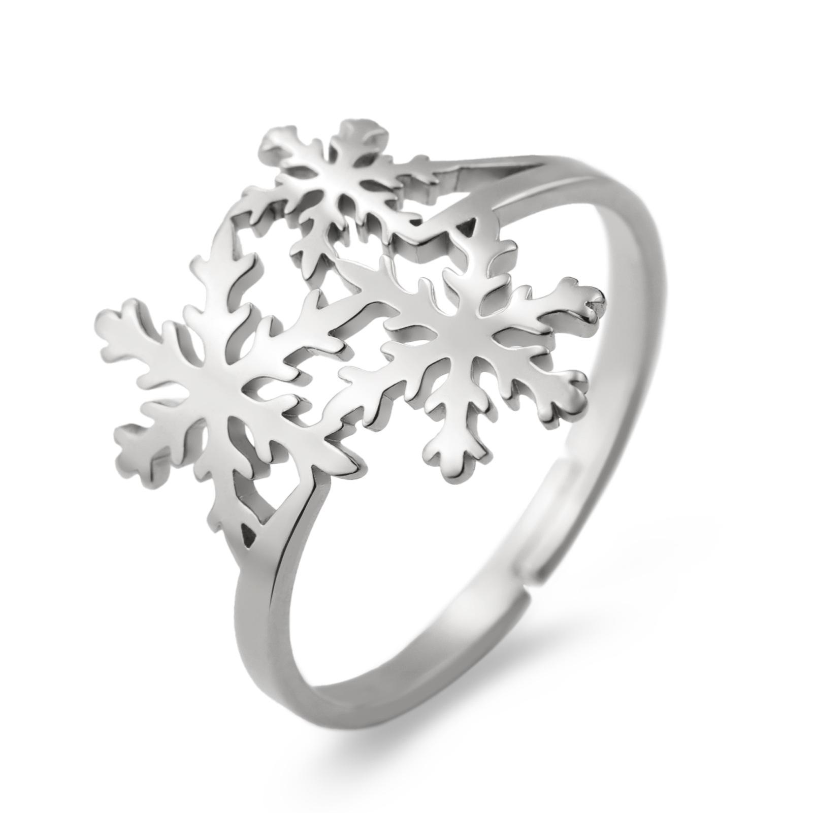Регулируемые кольца в виде снежинок для женщин/мужчин из нержавеющей стали, зимние рождественские украшения со льдом, подарочное кольцо унисекс с дизайном из ледяных кристаллов
Регулируемые кольца в виде снежинок для женщин/мужчин из нержавеющей стали, зимние рождественские украшения со льдом, подарочное кольцо унисекс с дизайном из ледяных кристаллов