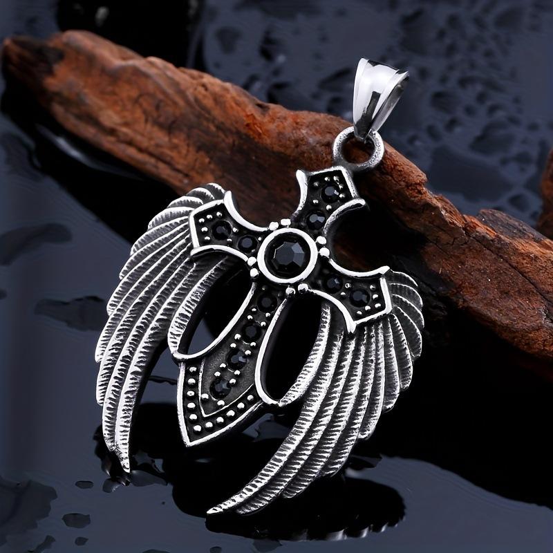Hot Selling Men s Fashion Retro Pendant Angel Cross Necklace Jewelry Border Sales чорний
Hot Selling Men s Fashion Retro Pendant Angel Cross Necklace Jewelry Border Sales чорний